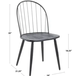 Dining Chairs-Kirkland's Home Spindle High Back Dining Chairs, Set Of 2 Black