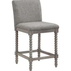 Bar Stools & Counter Height Stools-Kirkland's Home Spindle Legs Counter Stool Gray
