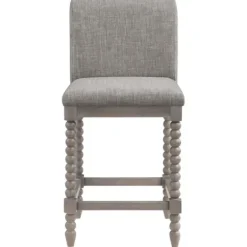 Bar Stools & Counter Height Stools-Kirkland's Home Spindle Legs Counter Stool Gray