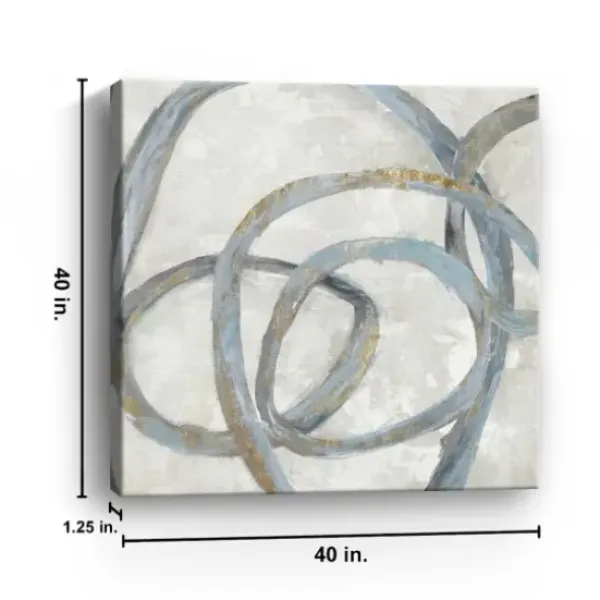 Canvas Art-Kirkland's Home Spiral Giclee Canvas Art Print Blue