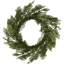 Wreaths-Kirkland's Home Spiral Mixed Boxwood Wreath Green