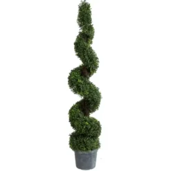 Trees & Topiaries-Kirkland's Home Spiral Potted Boxwood Topiary