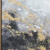 Canvas Art-Kirkland's Home Splatter Abstract Framed Canvas Art Print Black