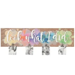 Wall Quotes & Signs-Kirkland's Home Splattered Look What I Did Plaque With Clips Multi