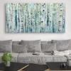 Canvas Art-Kirkland's Home Spring Birches Canvas Art Print White/Black/Blue/Green
