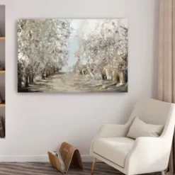 Canvas Art-Kirkland's Home Spring Blossoms Giclee Canvas Art Print White/Gray