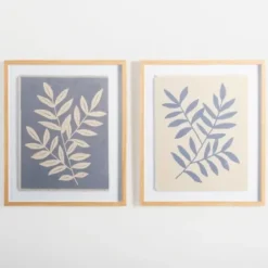Framed Art-Kirkland's Home Spring Foliage Framed Art Print Blue