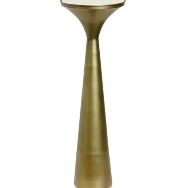 Accent & End Tables-Kirkland's Home Spun Gold Metal Tapered Cocktail Table Gold/White