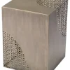 Accent & End Tables-Kirkland's Home Square Antique Gold Metal Accent Table