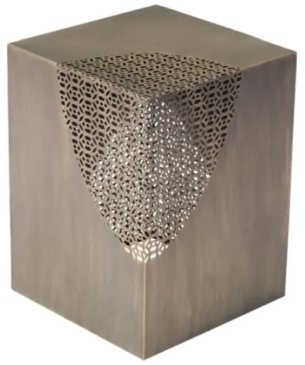 Accent & End Tables-Kirkland's Home Square Antique Gold Metal Accent Table
