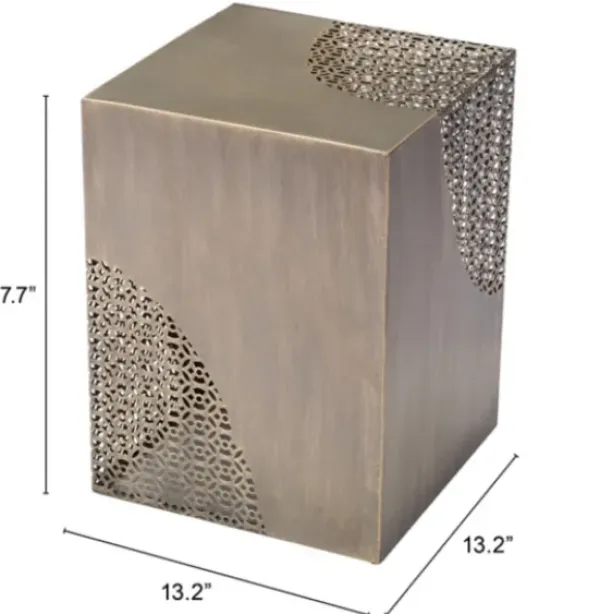 Accent & End Tables-Kirkland's Home Square Antique Gold Metal Accent Table
