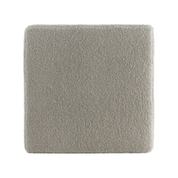 Benches & Ottomans-Kirkland's Home Square Sherpa Upholstered Storage Ottoman Gray