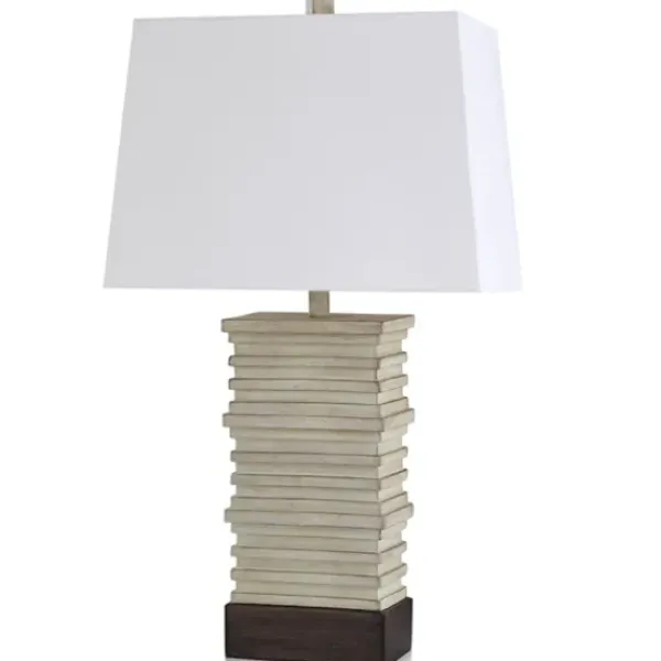 Table Lamps-Kirkland's Home Stacked Plates Table Lamp Ivory