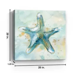 Canvas Art-Kirkland's Home Starfish Giclee Canvas Art Print Blue