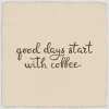 Wall Quotes & Signs-Kirkland's Home Start With Coffee Framed Wall Plaque Tan/Brown