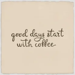 Wall Quotes & Signs-Kirkland's Home Start With Coffee Framed Wall Plaque Tan/Brown