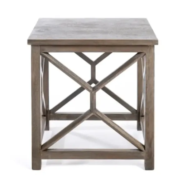 Accent & End Tables-Kirkland's Home Stephan Natural Wood Side Table Gray