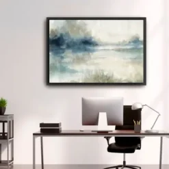 Canvas Art-Kirkland's Home Still Evening Waters Ii Framed Giclee Canvas Print Gray/Blue