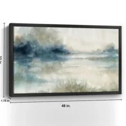 Canvas Art-Kirkland's Home Still Evening Waters Ii Framed Giclee Canvas Print Gray/Blue