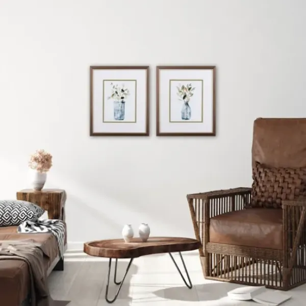 Framed Art-Kirkland's Home Still Moment Framed Art Prints, Set Of 2 White/Green/Blue