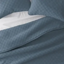 Quilts-Kirkland's Home Stitched Diamond 3-Pc. King Quilt Set Blue