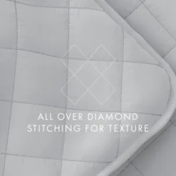 Quilts-Kirkland's Home Stitched Diamond 3-Pc. King Quilt Set Gray