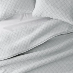Quilts-Kirkland's Home Stitched Diamond 3-Pc. Queen Quilt Set Gray