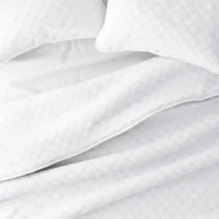 Quilts-Kirkland's Home Stitched Diamond 3-Pc. Queen Quilt Set White
