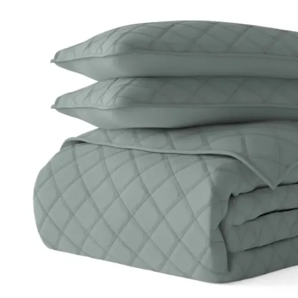 Quilts-Kirkland's Home Stitched Diamond 2-Pc. Twin Quilt Set Green