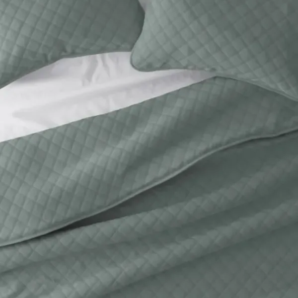 Quilts-Kirkland's Home Stitched Diamond 2-Pc. Twin Quilt Set Green