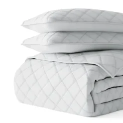Quilts-Kirkland's Home Stitched Diamond 2-Pc. Twin Quilt Set Gray