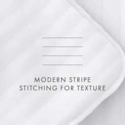 Quilts-Kirkland's Home Stitched Stripes 3-Pc. Queen Quilt Set White
