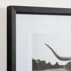 Framed Art-Kirkland's Home Stoic Steer Framed Art Print Black/White