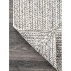 Outdoor Rugs-Kirkland's Home Stone And White Rugby Stripe Outdoor Area Rug, 4X6 Gray/White