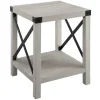 Accent & End Tables-Kirkland's Home Stone Rustic Wood Accent Table Gray