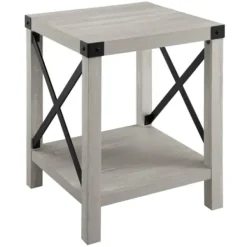 Accent & End Tables-Kirkland's Home Stone Rustic Wood Accent Table Gray