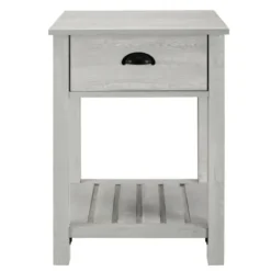 Accent & End Tables-Kirkland's Home Stone Single Drawer Accent Table Gray