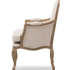 Accent Chairs-Kirkland's Home Streaked Antique Accent Chair Ivory
