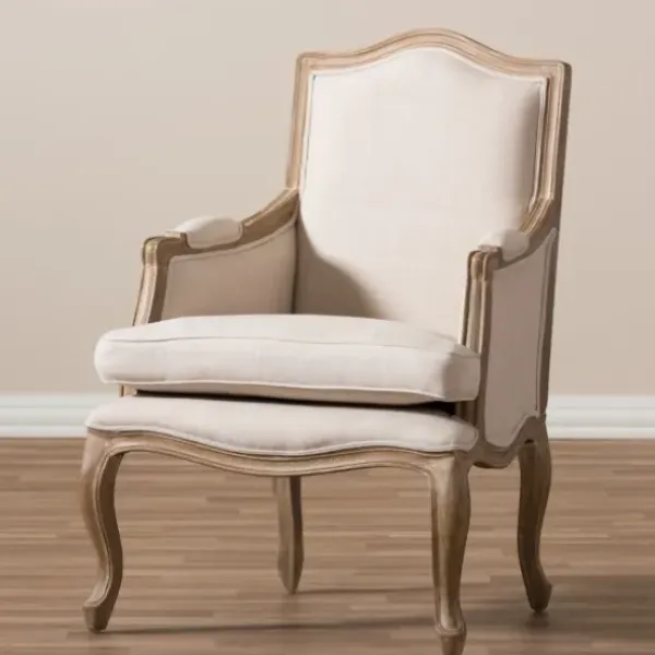 Accent Chairs-Kirkland's Home Streaked Antique Accent Chair Ivory