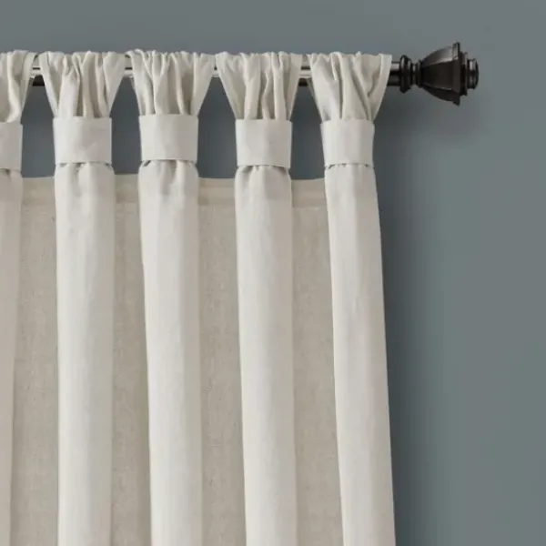 Curtains & Drapes-Kirkland's Home Stripe Farmhouse Curtain Panel Set, 63 In. Black