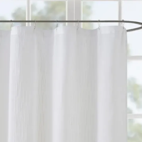 Shower Curtains-Kirkland's Home Stripe Ombre Shower Curtain Gray