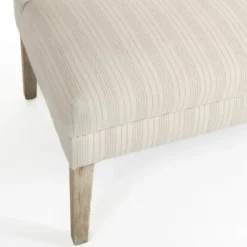 Benches & Ottomans-Kirkland's Home Striped Banquette Bench Ivory