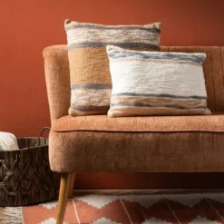 Pillows-Kirkland's Home Striped Sienna Textured Pillow Brown
