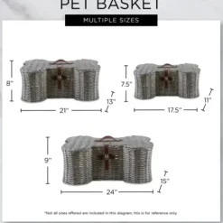 Baskets & Boxes-Kirkland's Home Striped Woven Bone Shaped Basket, 21 In. Tan/Brown