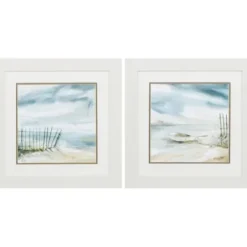 Framed Art-Kirkland's Home Subtle Mist Framed Art Prints, Set Of 2 Blue/White