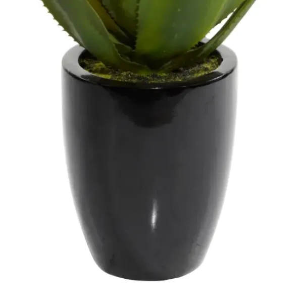 Arrangements & Greenery-Kirkland's Home Succulent In Sleek Black Planter Green/Black