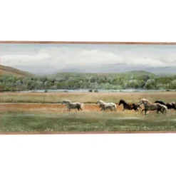 Canvas Art-Kirkland's Home Summer Herd Framed Canvas Art Print Green/Gray