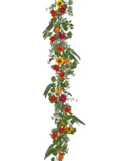 Arrangements & Greenery-Kirkland's Home Summer Shasta Daisy Garland Multi/Green