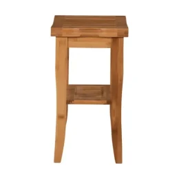 Bathroom Furniture-Kirkland's Home Sumter Bamboo Bathroom Stool