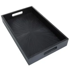 Decorative Trays-Kirkland's Home Sun Star 2-Pc. Mirrored Tray Set Gold